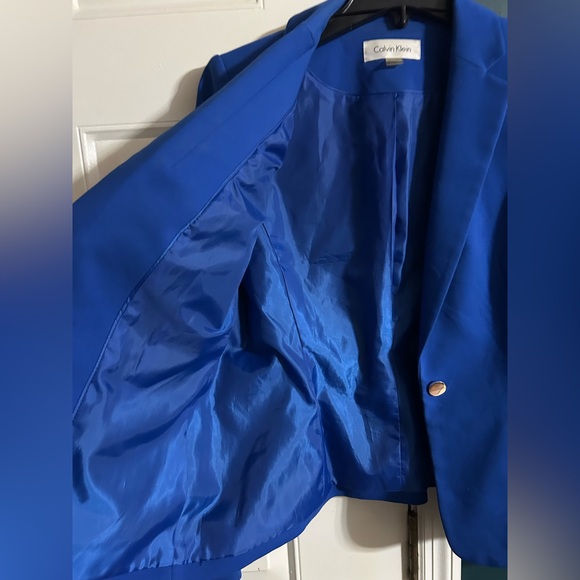 Blue Calvin Klein suit jacket size 12p - Picture 4 of 6